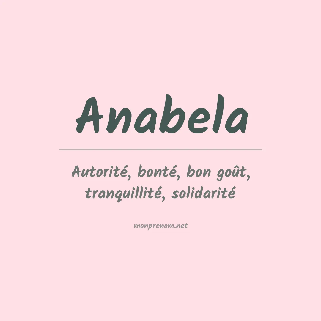Signification du prénom Anabela