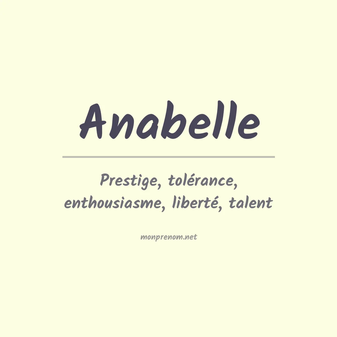 Prénom Anabelle