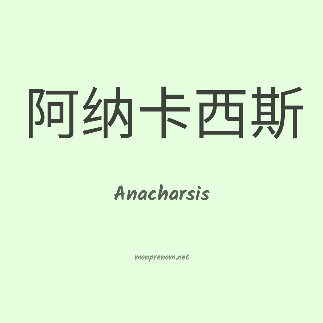 Anacharsis en chinois