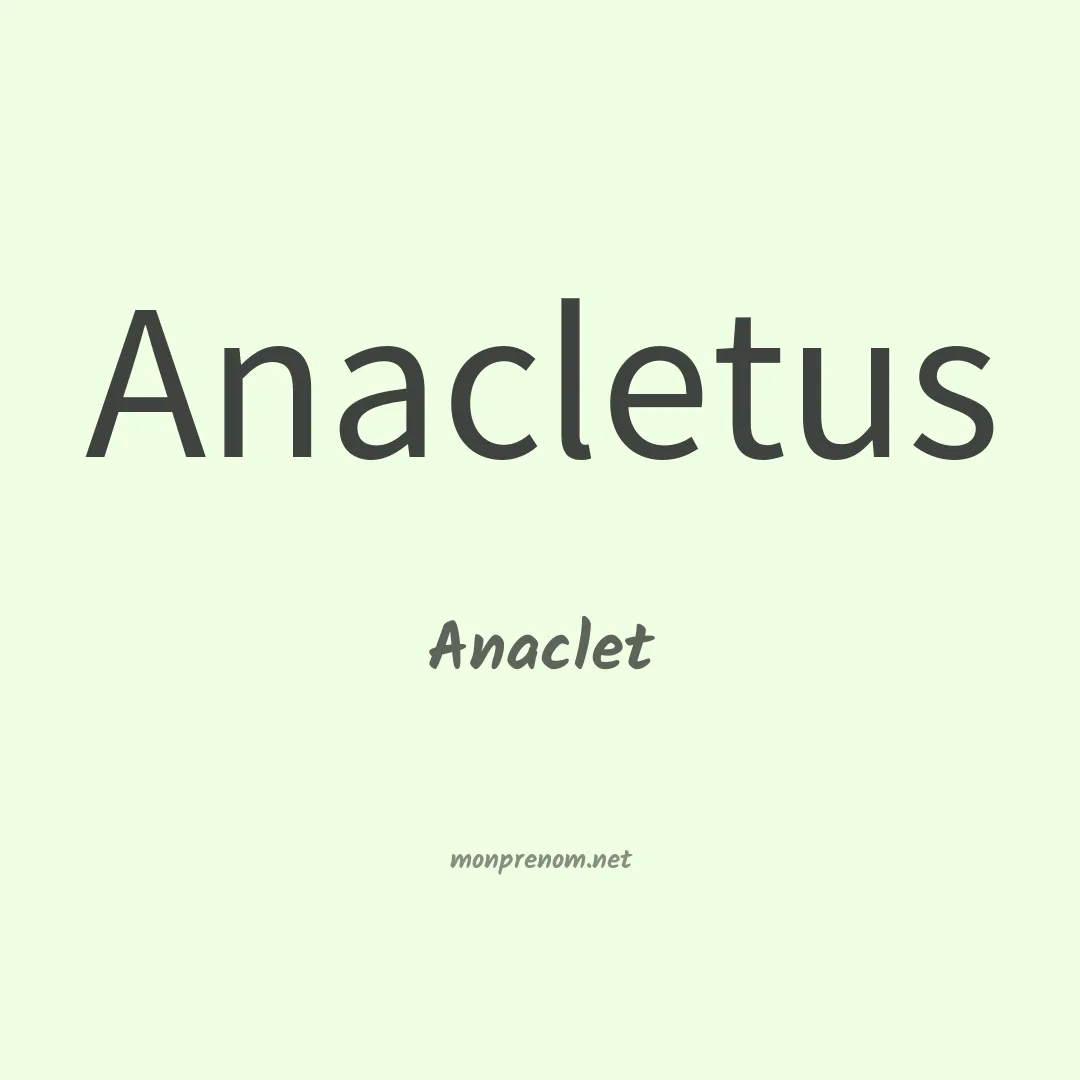 Anaclet en chinois