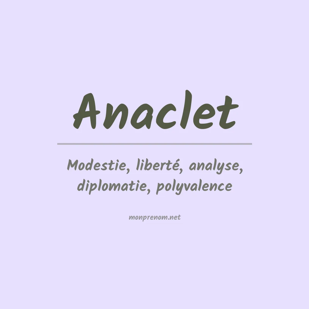 Prénom Anaclet