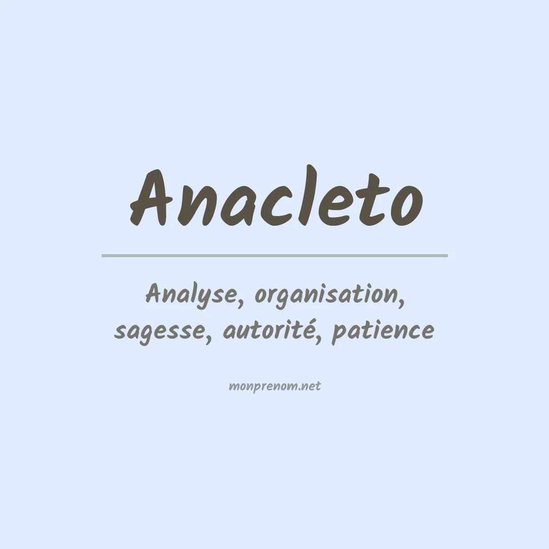 Prénom Anacleto