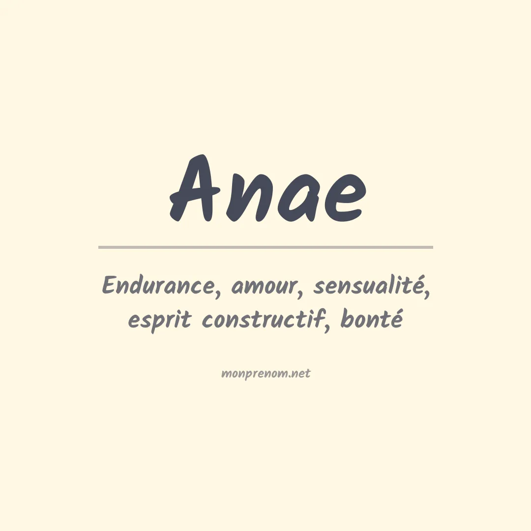 Prénom Anae