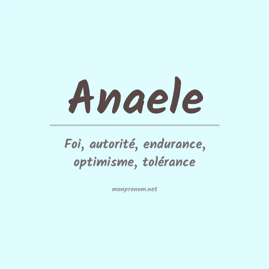 Prénom Anaele
