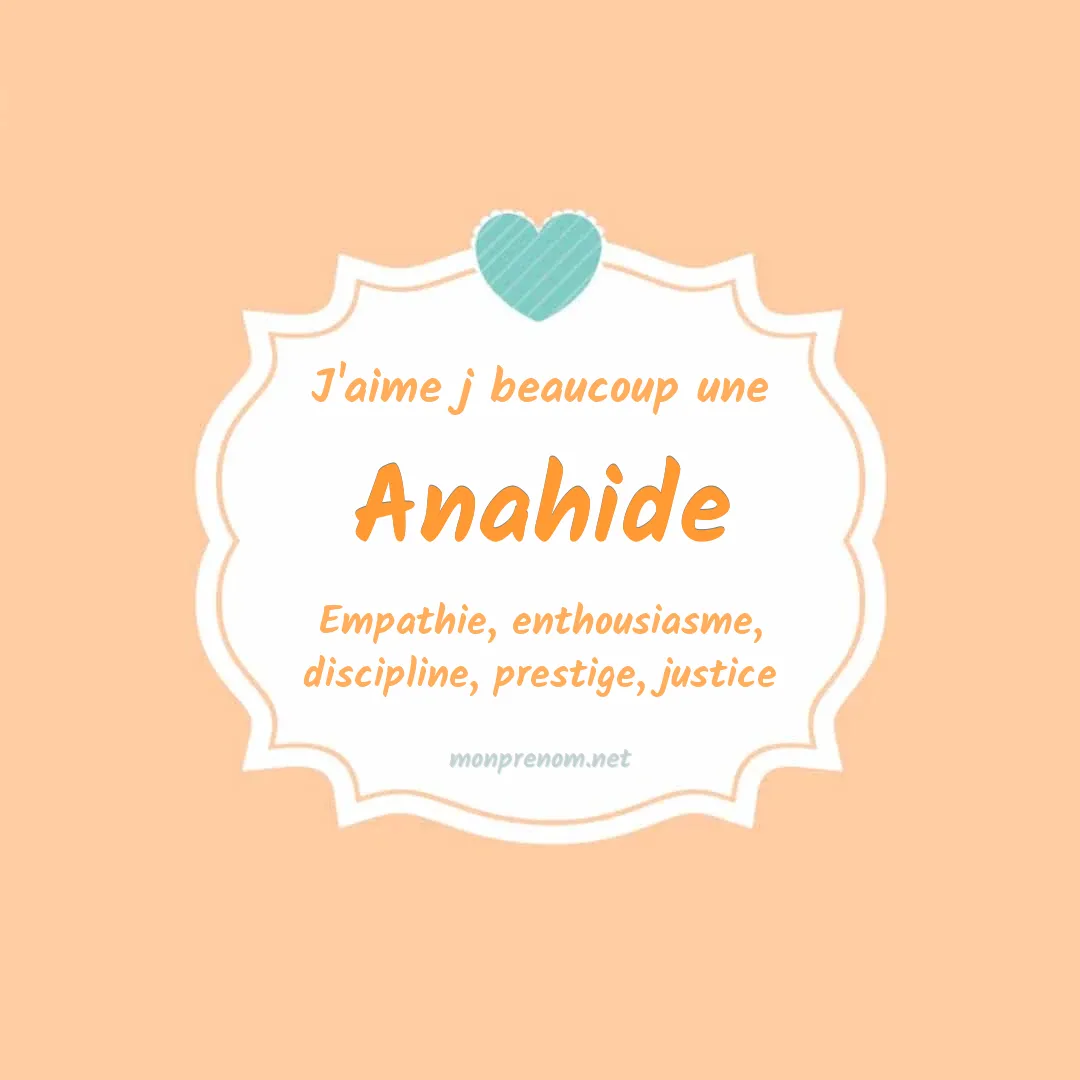 J'aime beaucoup Anahide