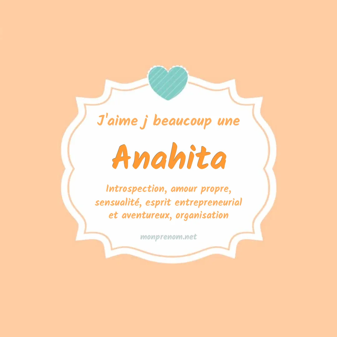 J'aime beaucoup Anahita