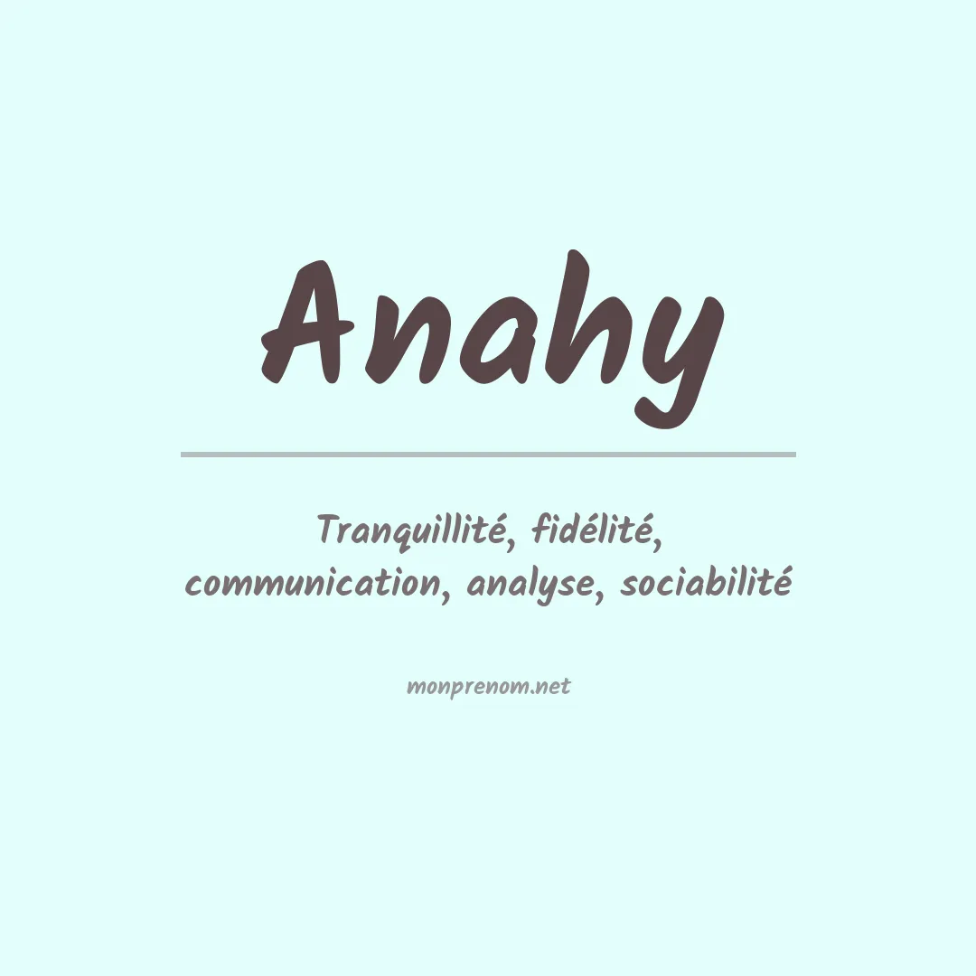 Prénom Anahy