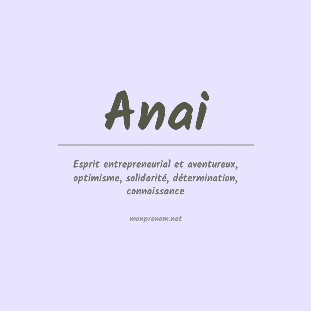 Prénom Anai