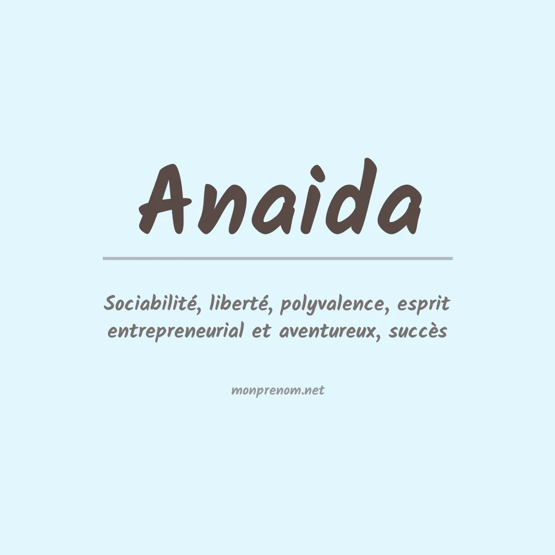 Signification du prénom Anaida