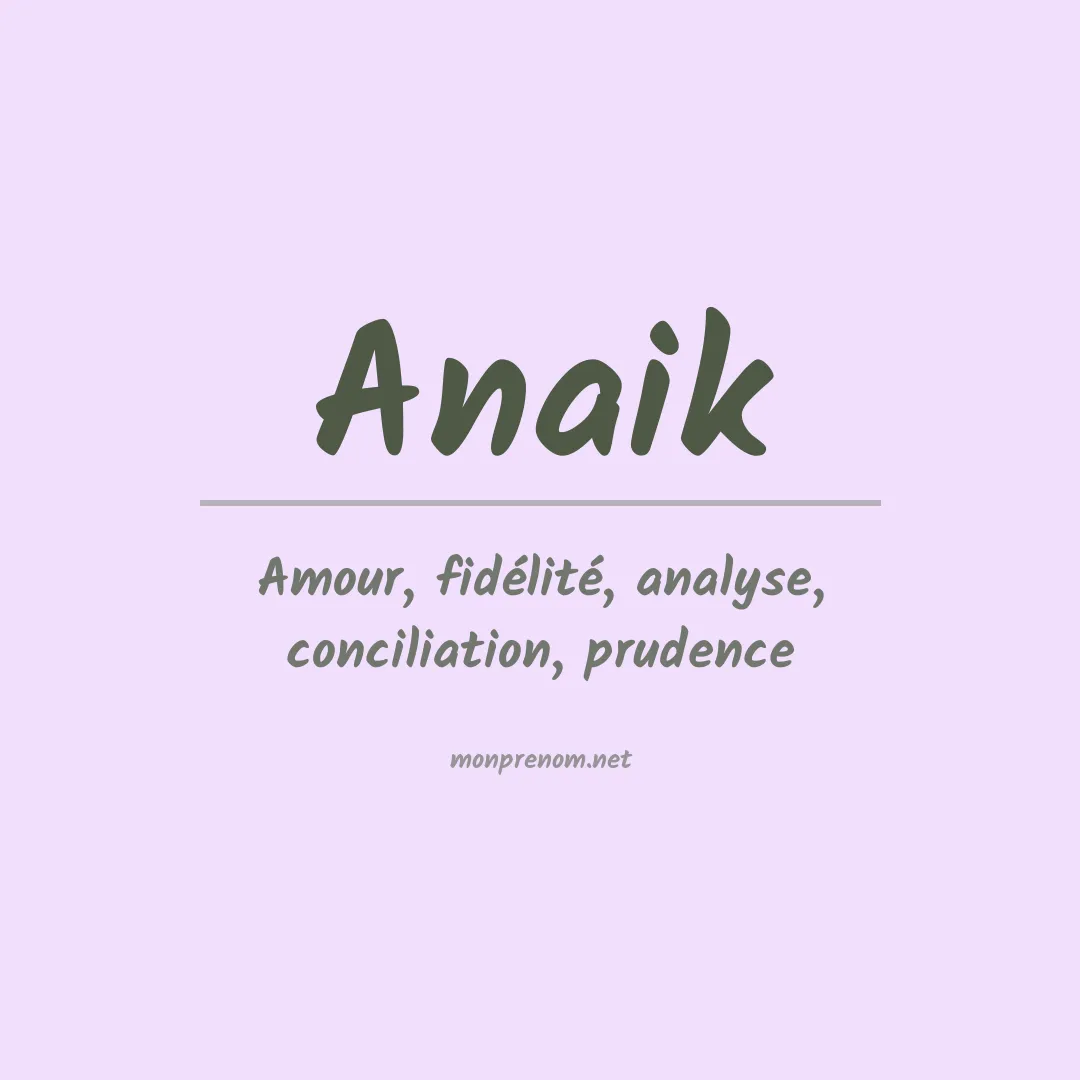 Prénom Anaik
