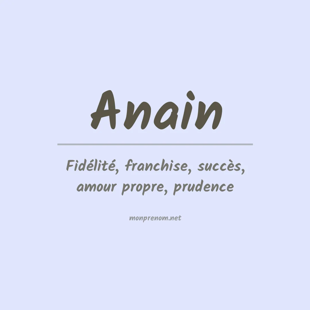 Signification du prénom Anain