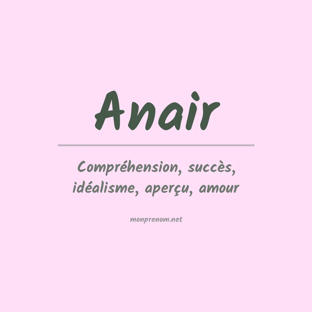 Prénom Anair