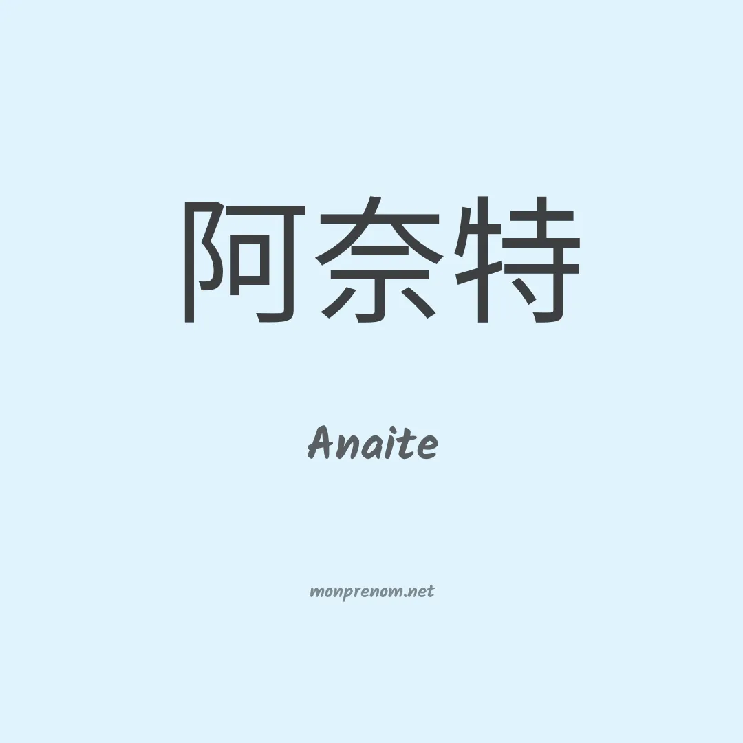 Anaite en chinois