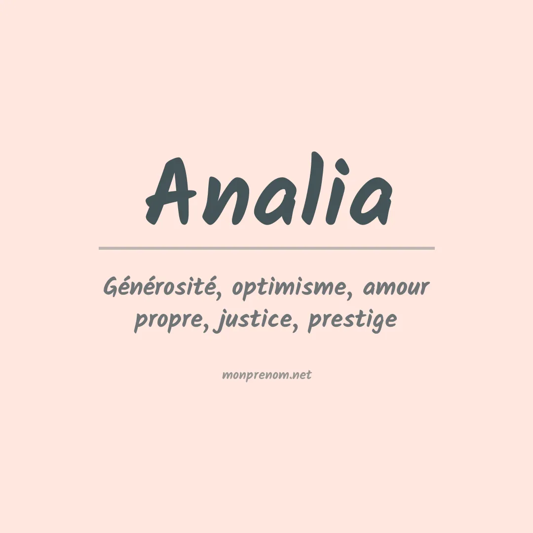 Signification du prénom Analia