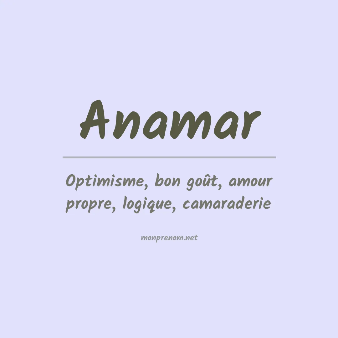 Signification du prénom Anamar