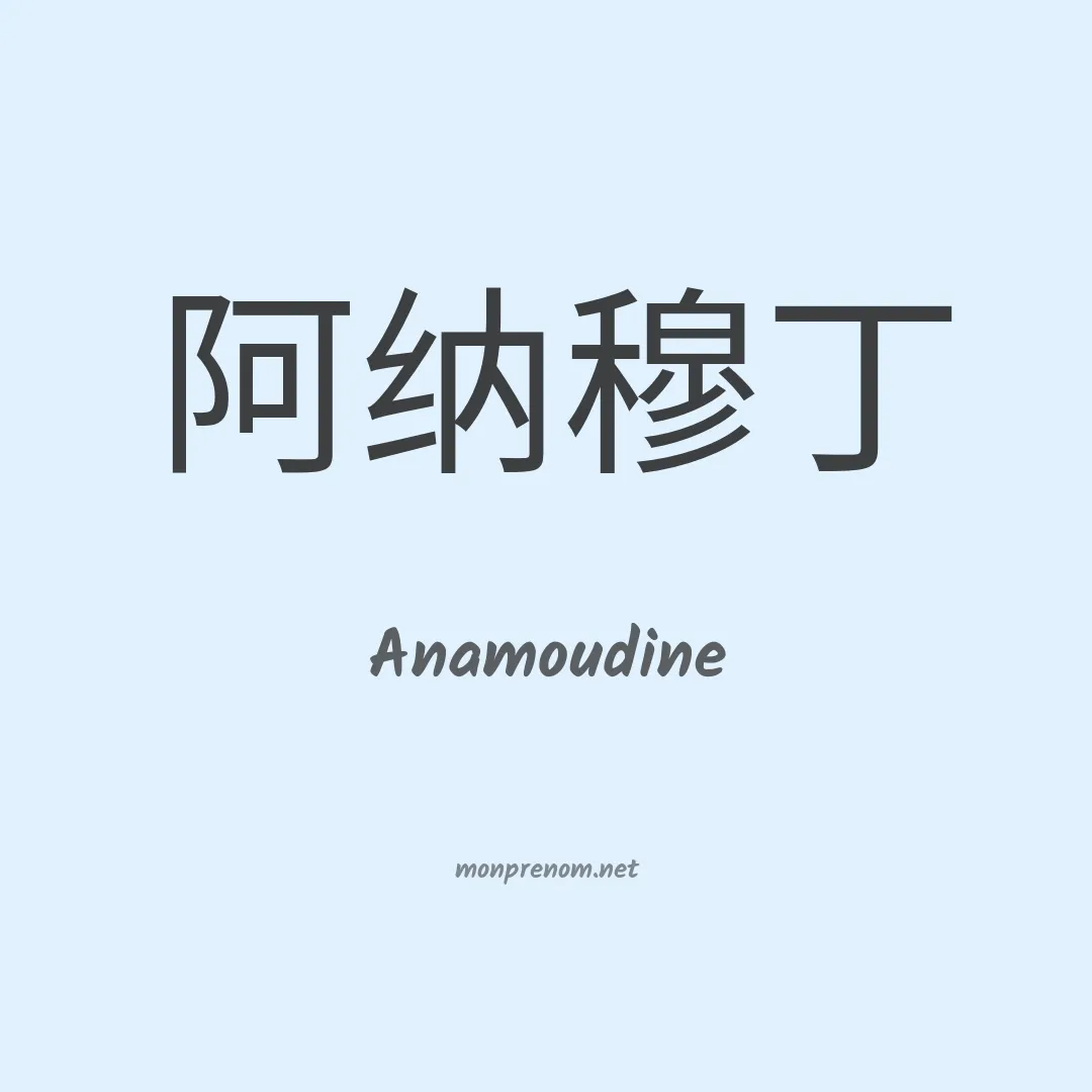 Anamoudine en chinois