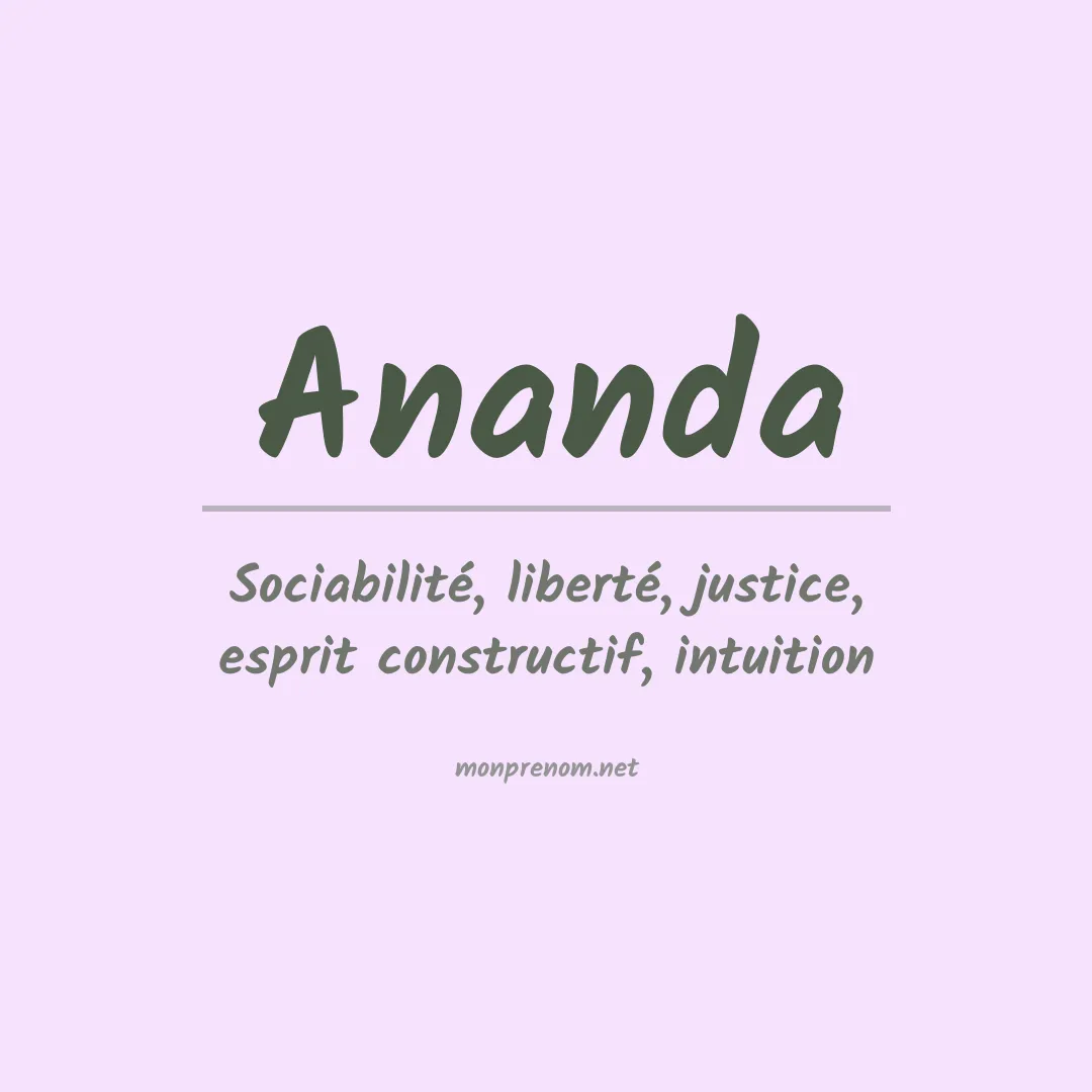 Prénom Ananda