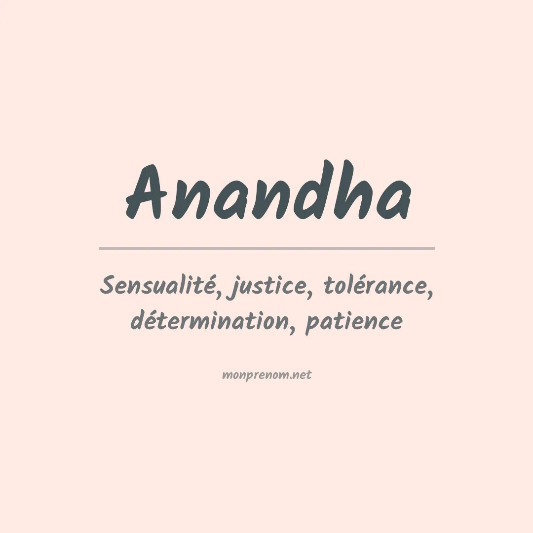 Prénom Anandha