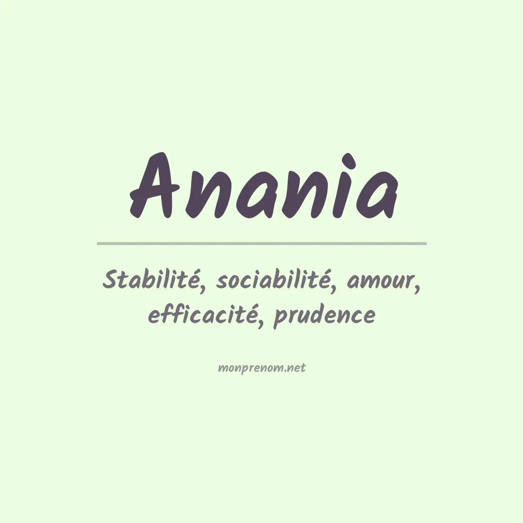 Prénom Anania