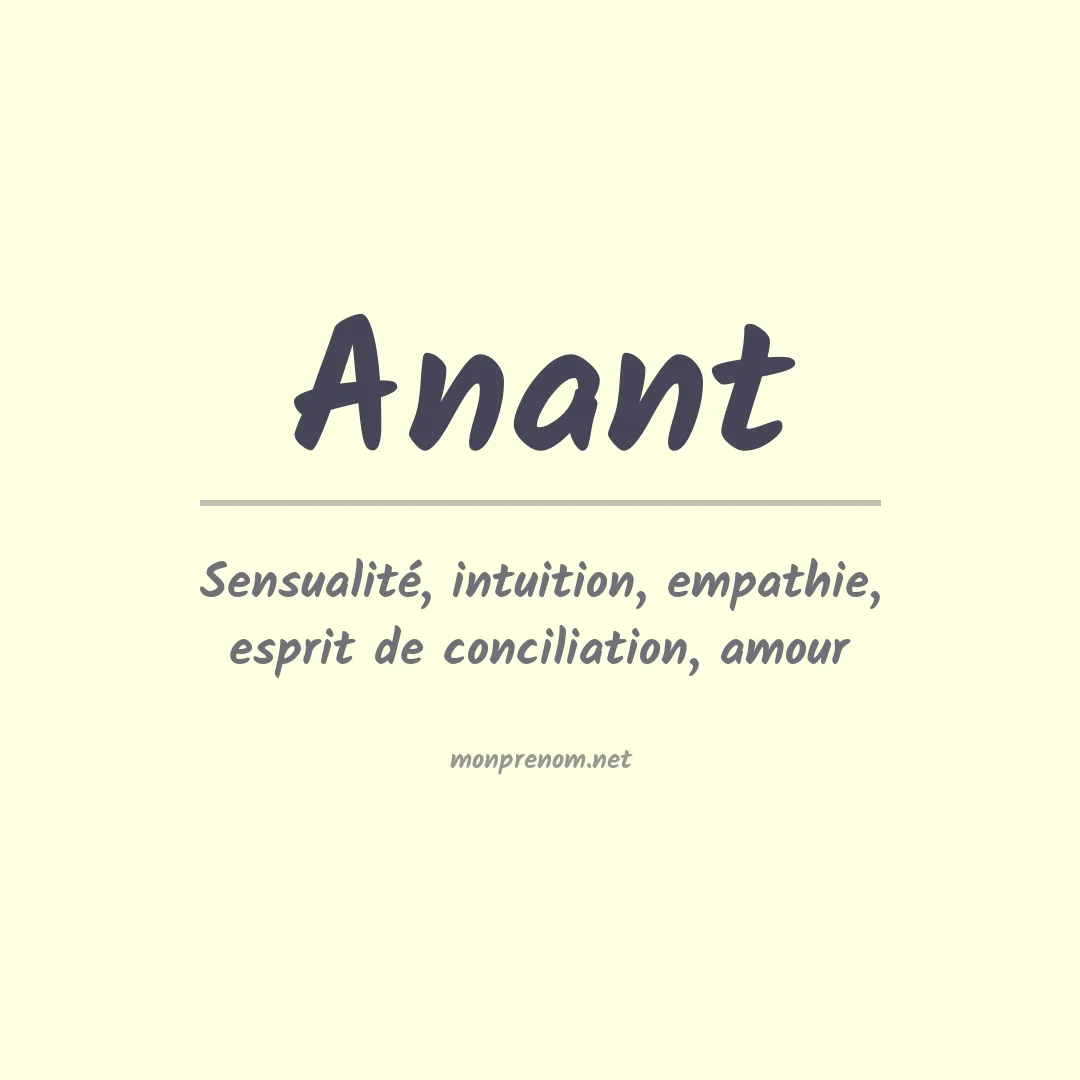 Signification du prénom Anant