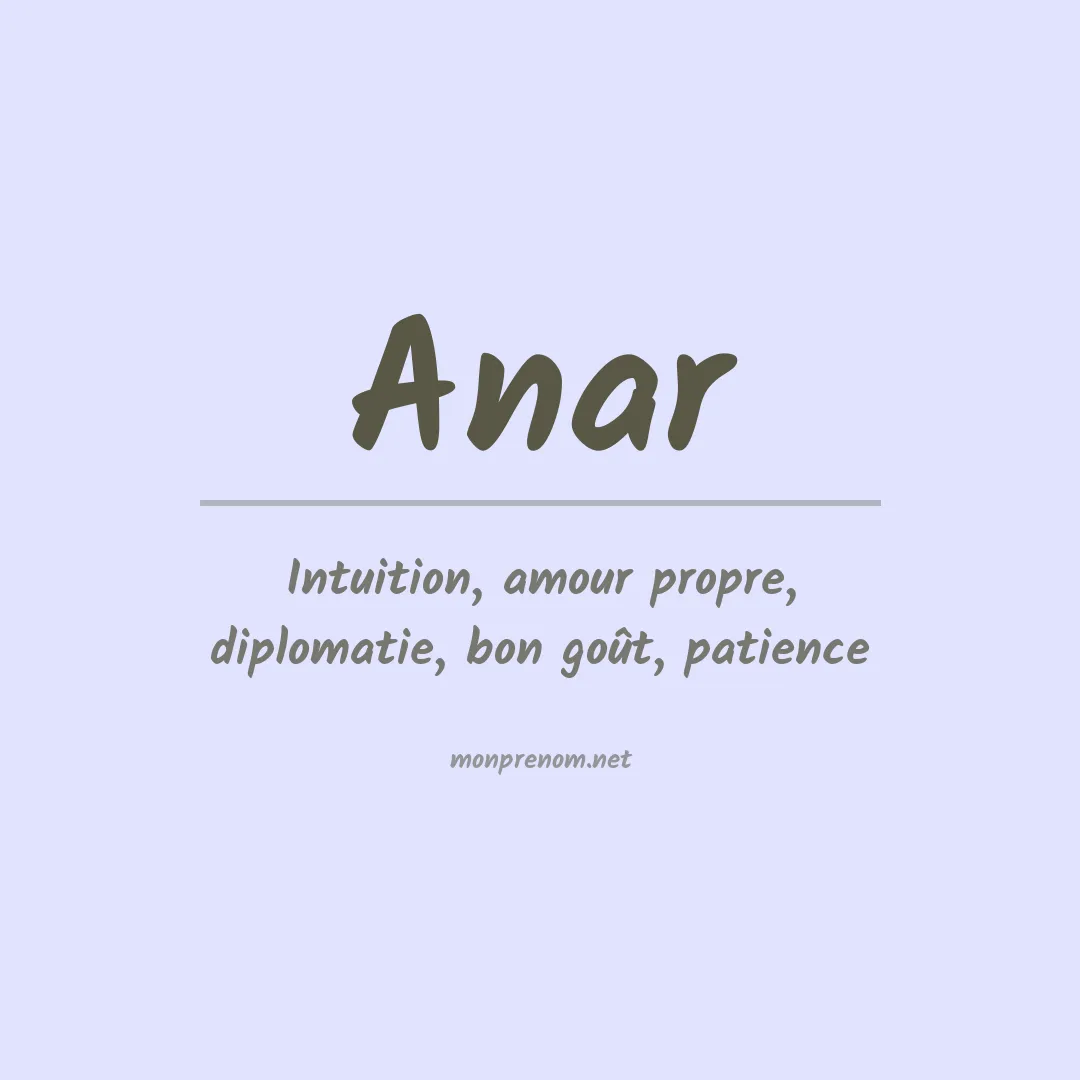Prénom Anar