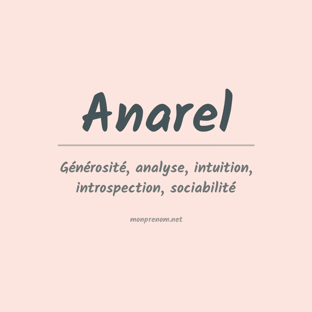 Signification du prénom Anarel
