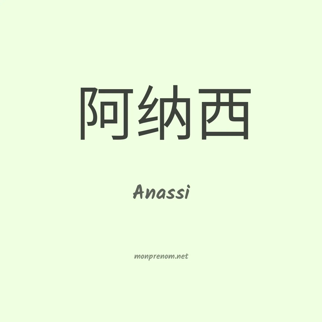 Anassi en chinois