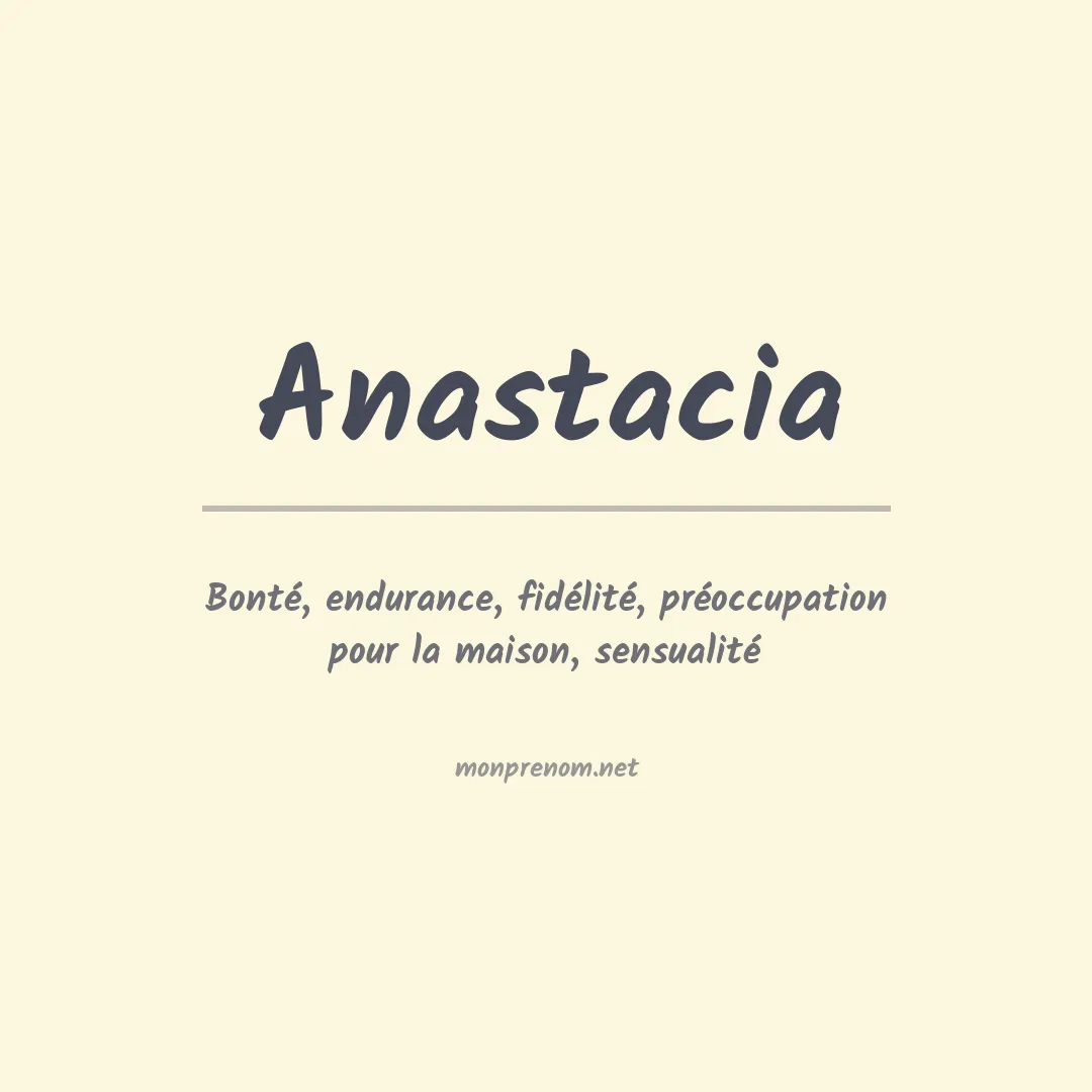 Prénom Anastacia