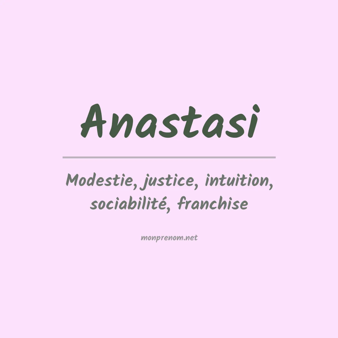 Prénom Anastasi