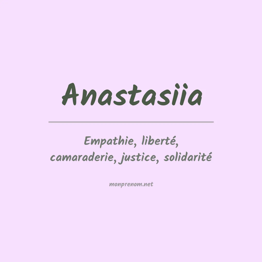Prénom Anastasiia