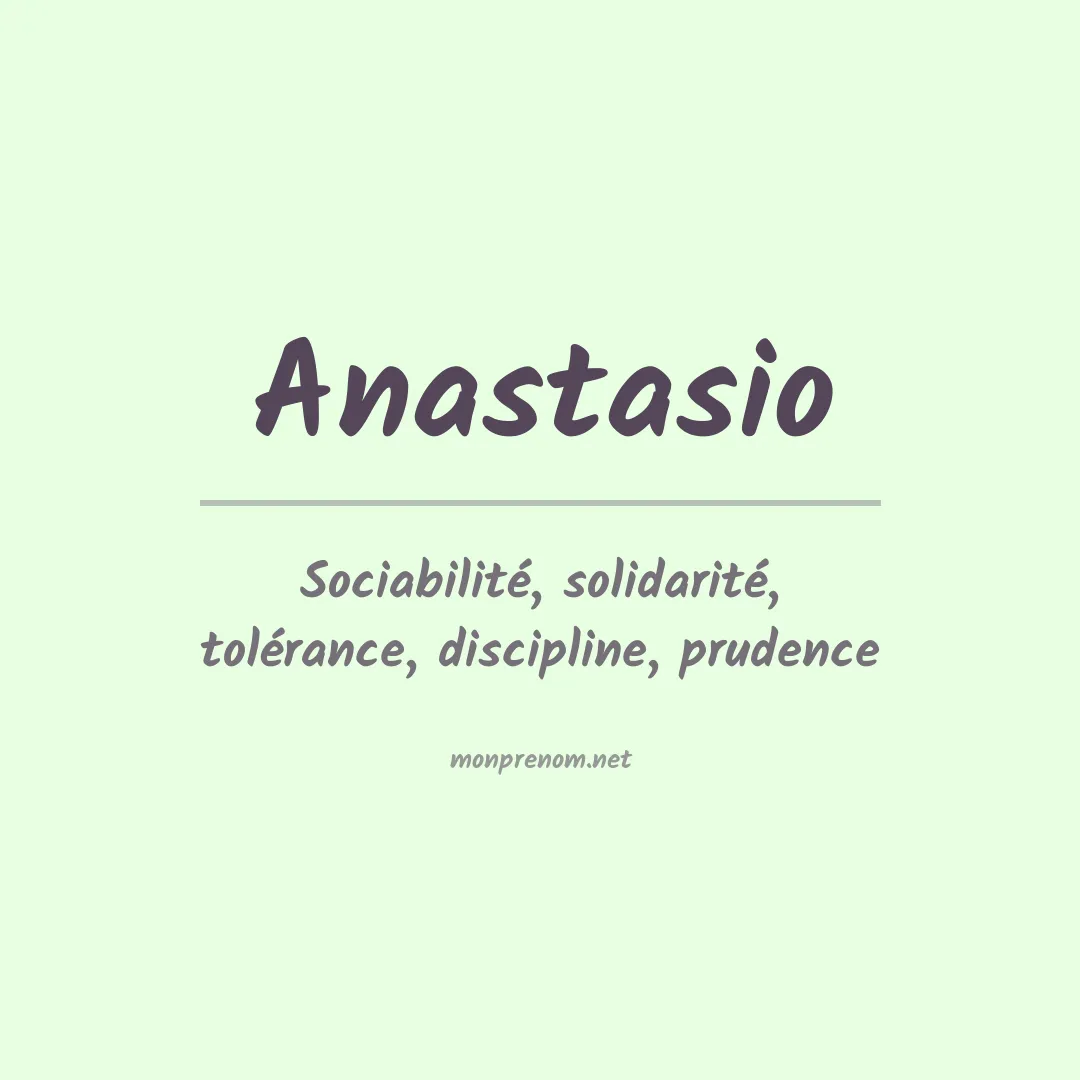 Prénom Anastasio