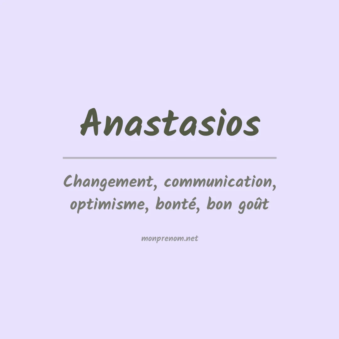 Prénom Anastasios
