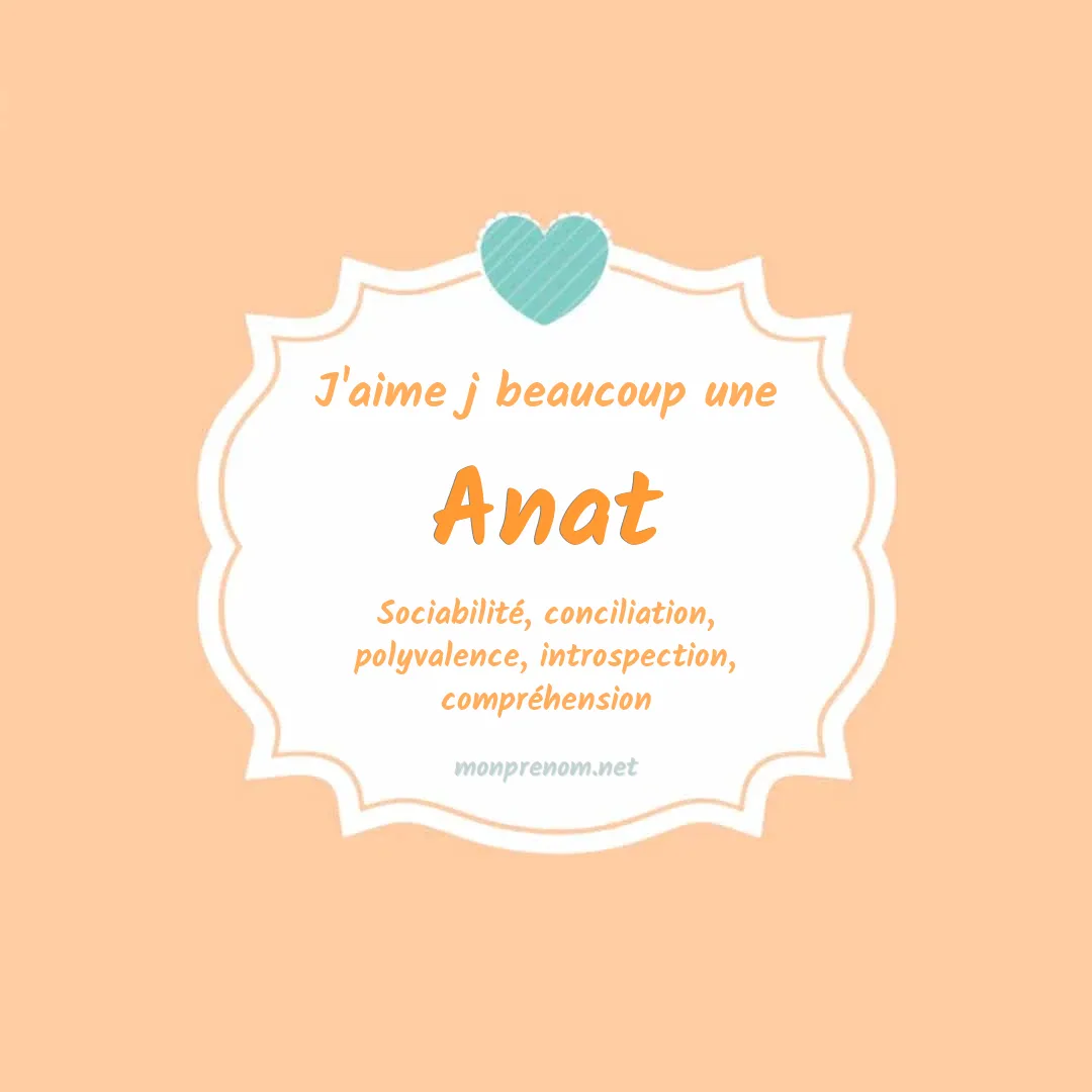 J'aime beaucoup Anat