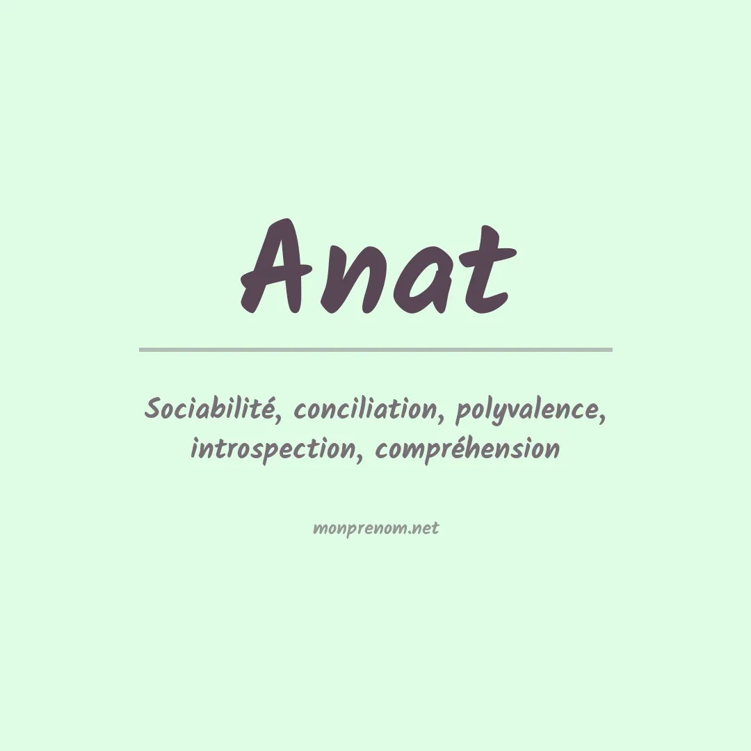 Signification du prénom Anat