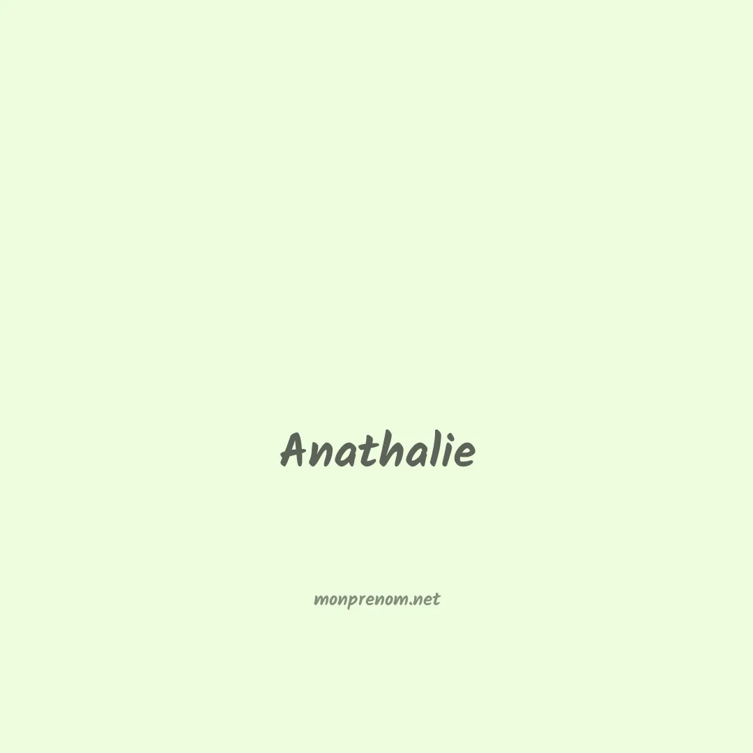 Anathalie en chinois