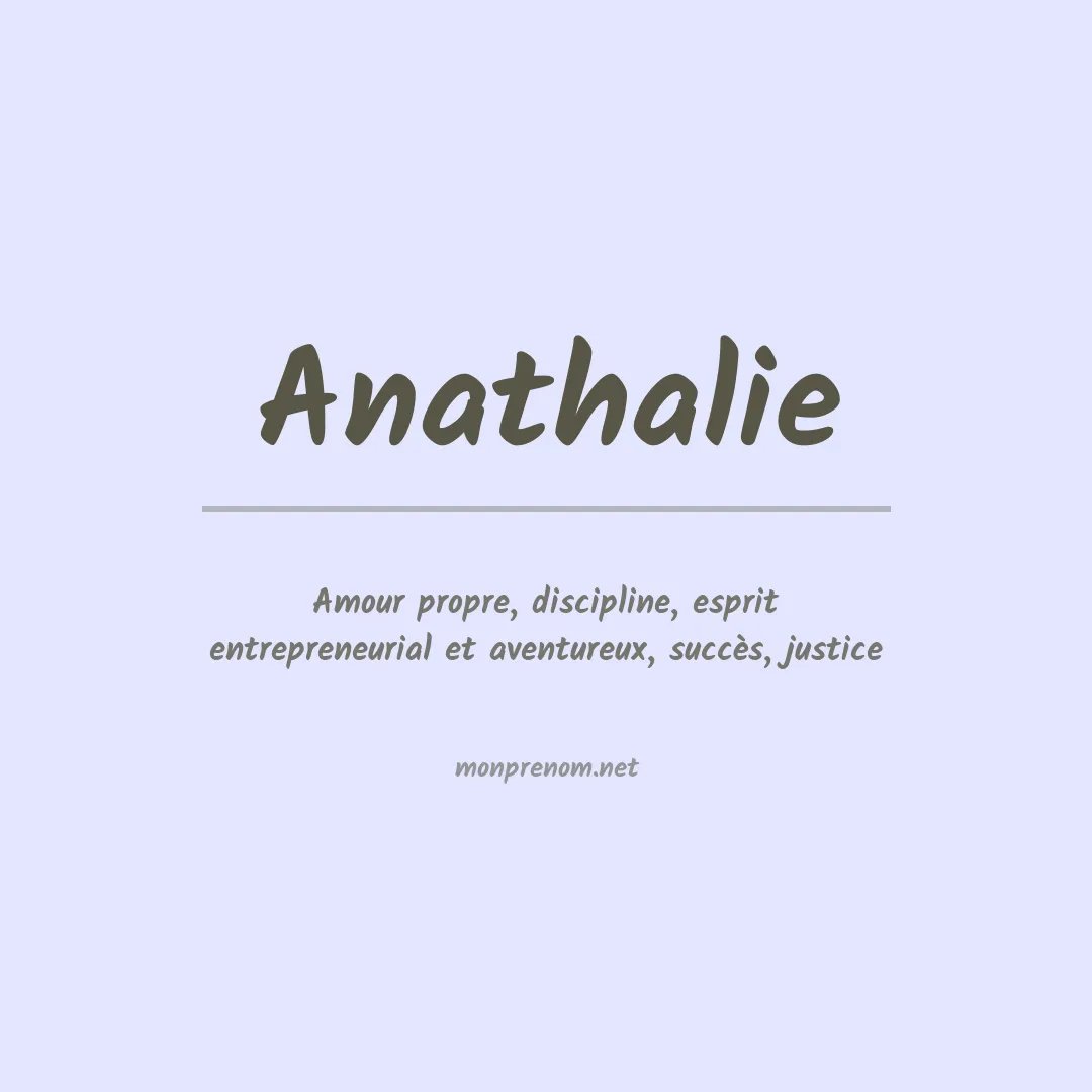 Signification du prénom Anathalie
