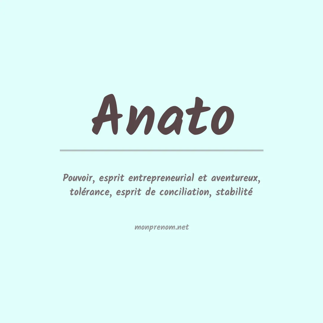 Signification du prénom Anato