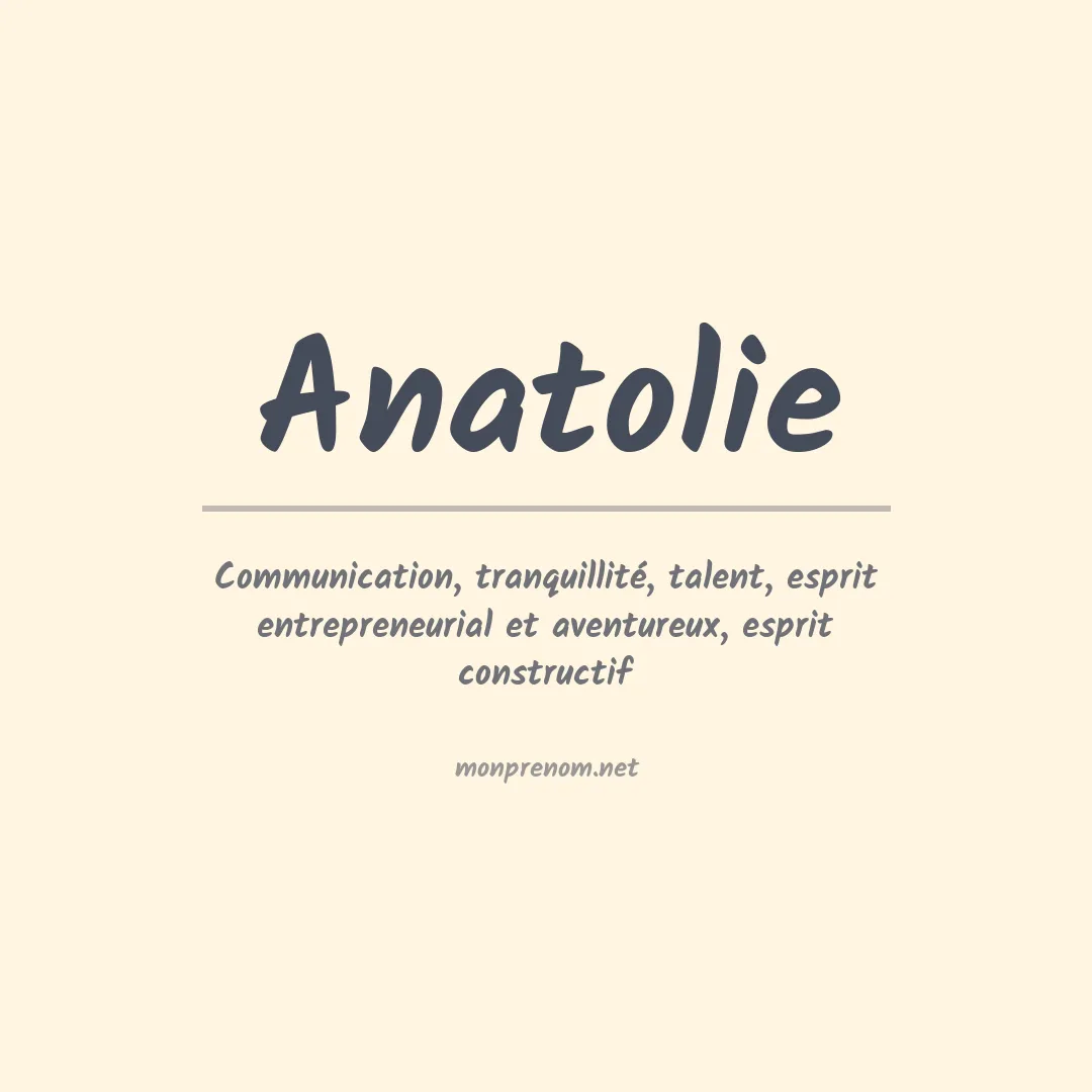 Prénom Anatolie