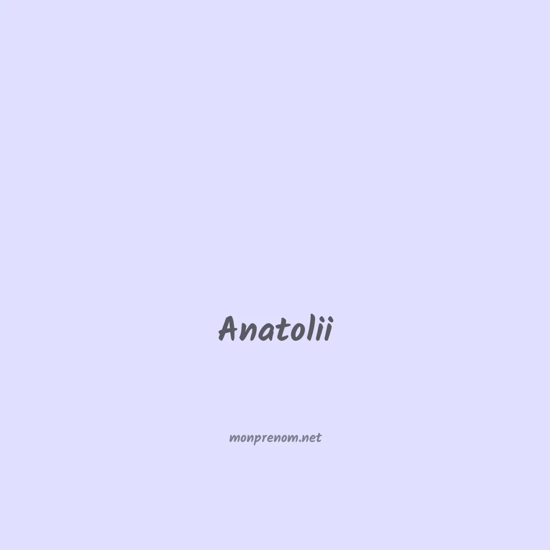 Anatolii en chinois
