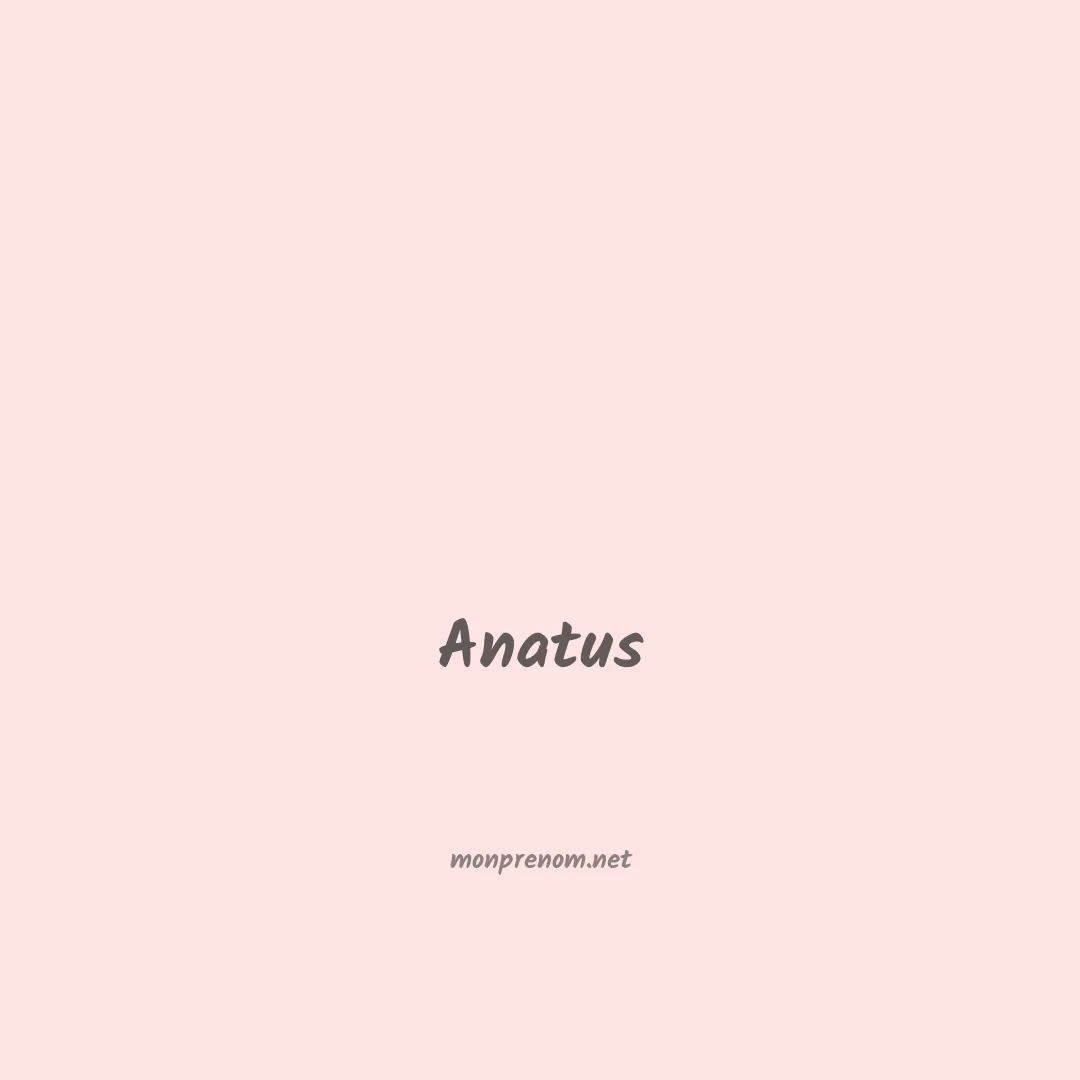 Anatus en chinois