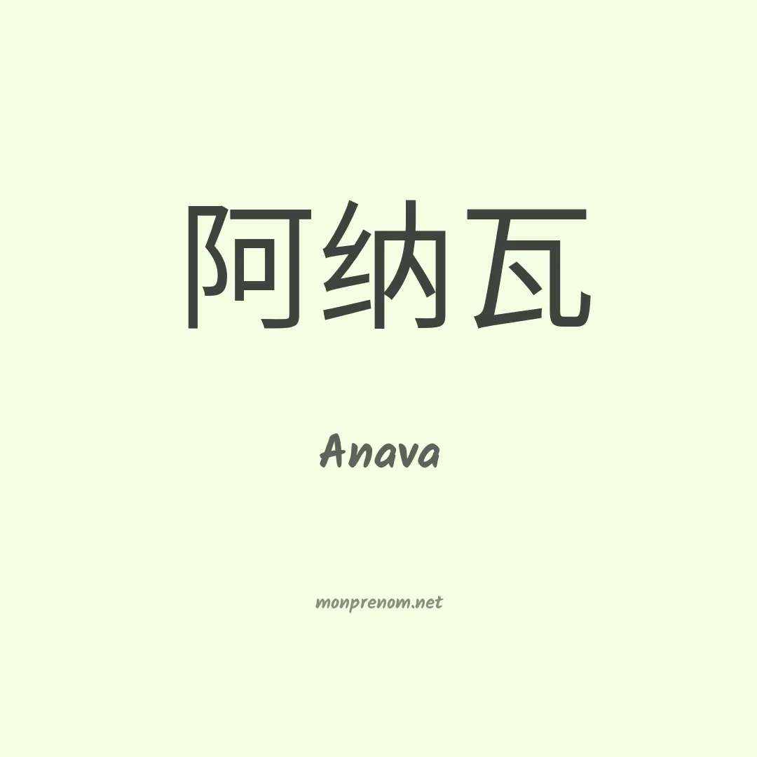 Anava en chinois