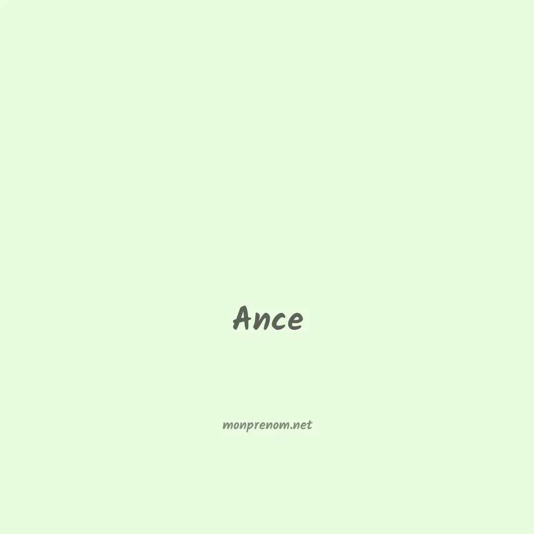 Ance en chinois