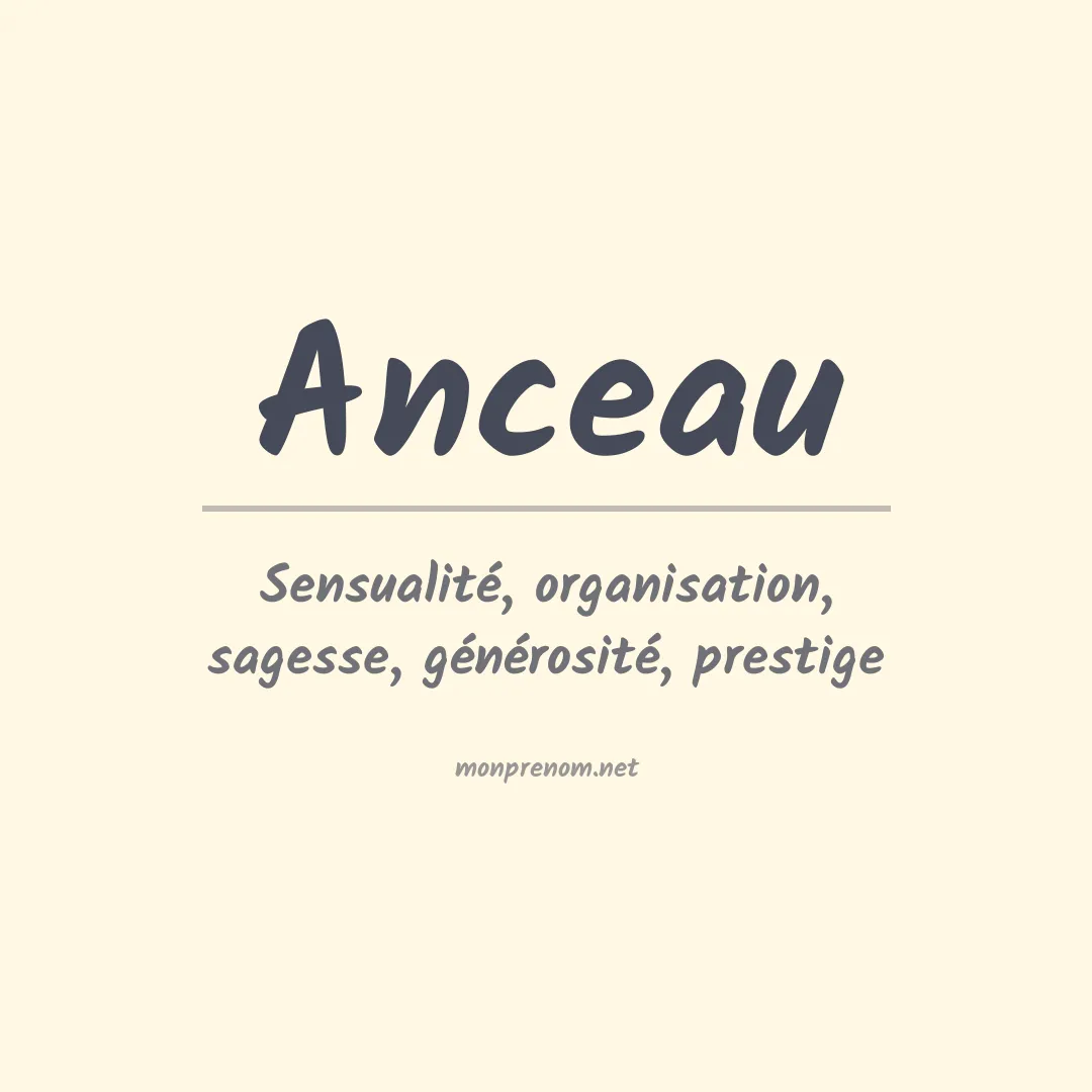 Signification du prénom Anceau