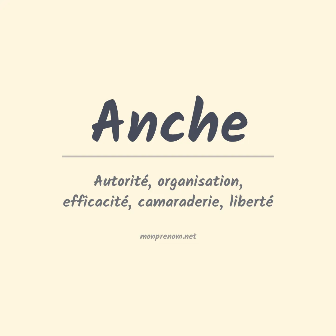 Signification du prénom Anche