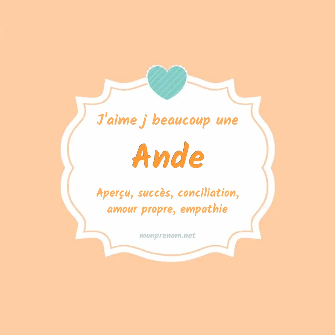 J'aime beaucoup Ande