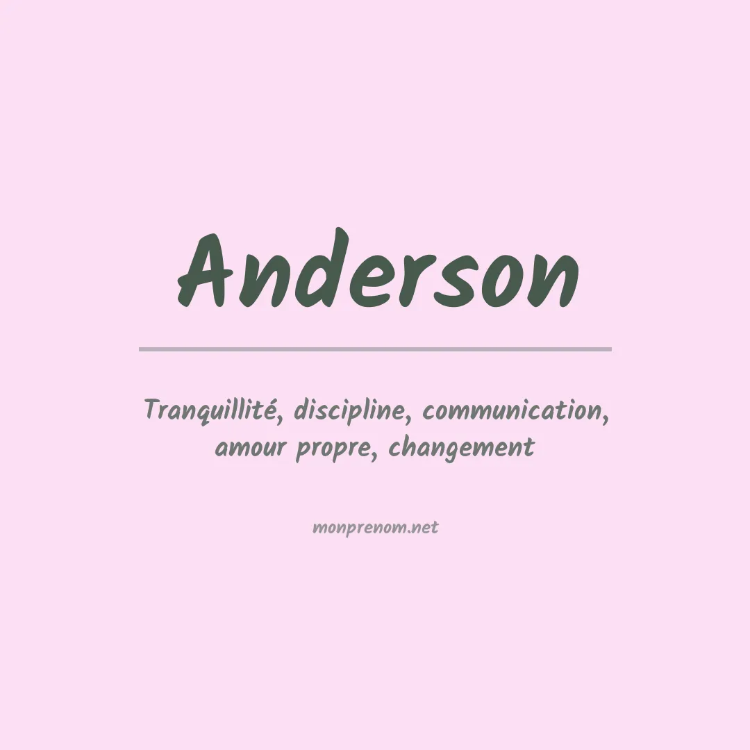 Prénom Anderson