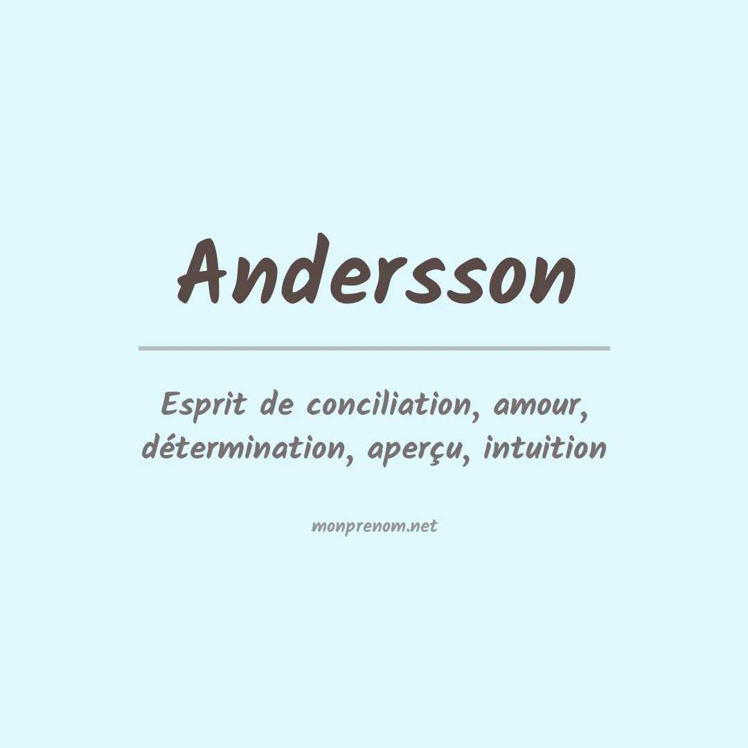 Prénom Andersson