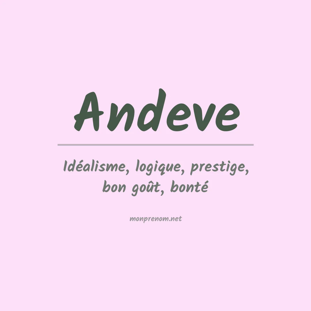 Signification du prénom Andeve