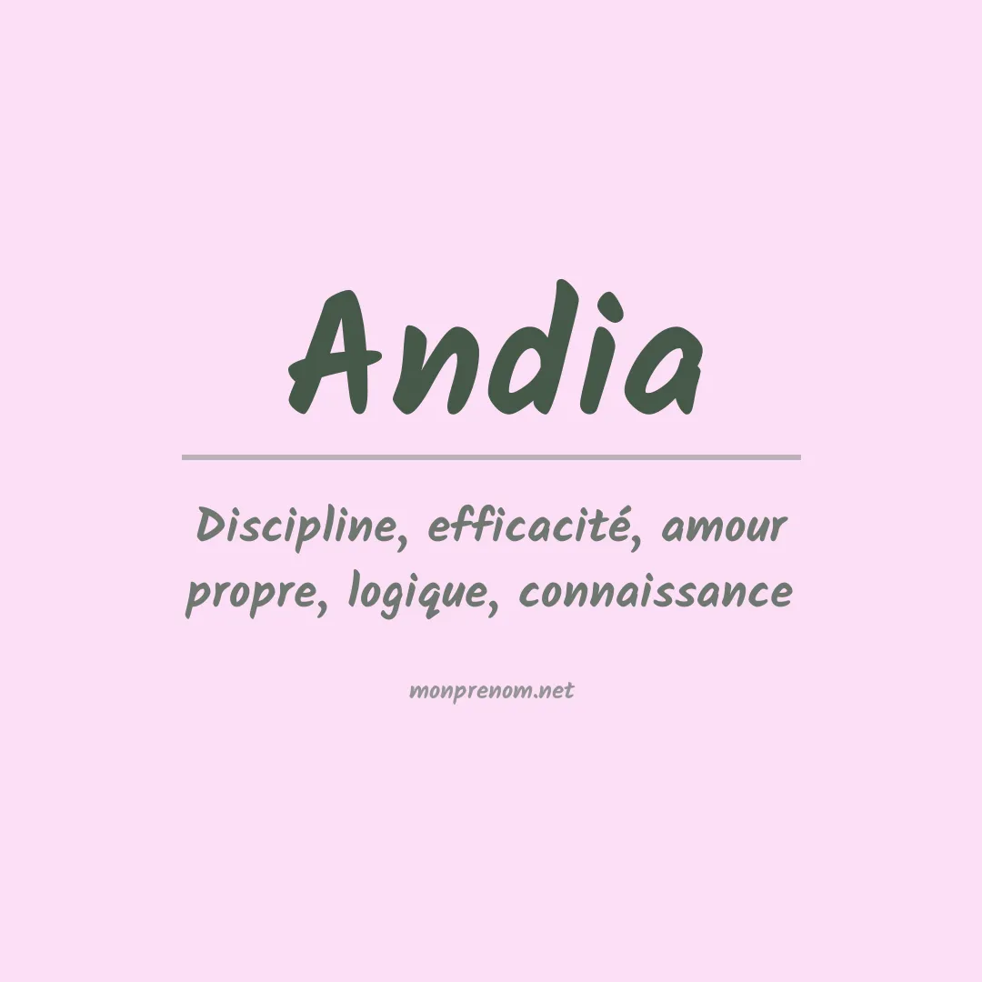 Signification du prénom Andia