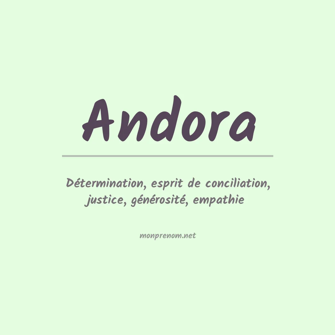 Signification du prénom Andora